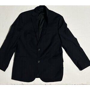 Polo Ralph Lauren Navy Black Slim Fit Blazer 40R 100% Wool 2 Buttons